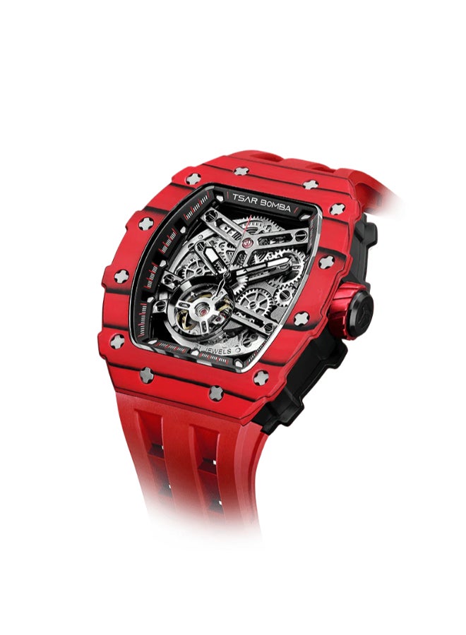 TSAR BOMBA Men's Rubber Automatic Watch TB8208CF-37 - 43.5x50.5 mm - Image 3